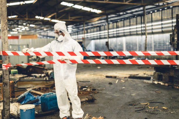 Professional Biohazard Cleanup technician working in Washington Island, WI